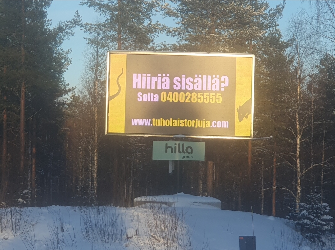 Valtatie 20 Oulusta Kuusamoon Pudasjärven kohdalla.